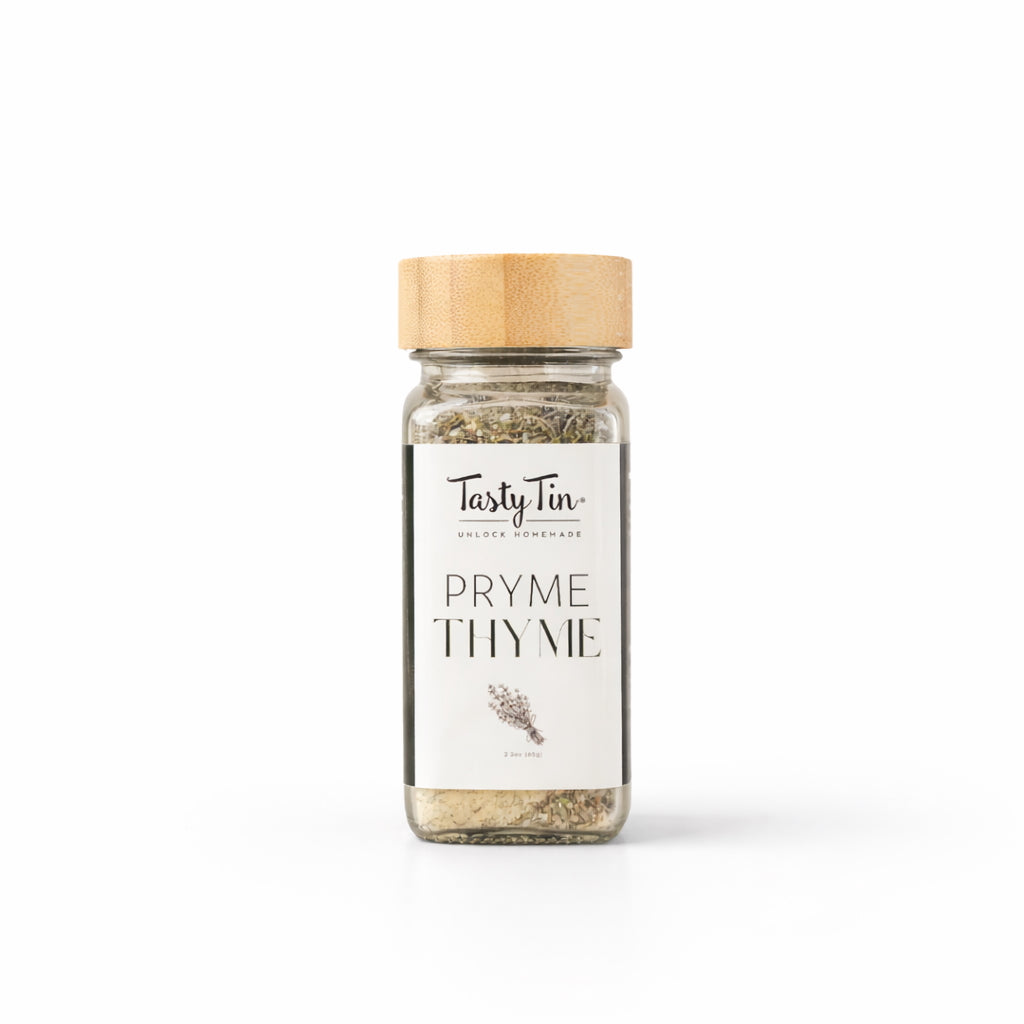 Tasty Tin Pryme Thyme Seasoning Shaker with Bamboo Lid