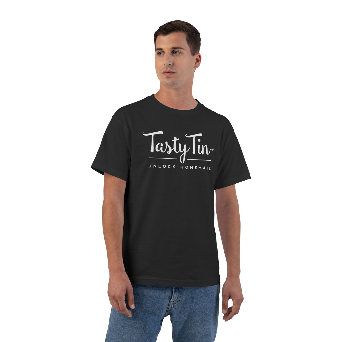 Simple Tasty Tin Logo T-Shirt — Beefy-T® Short-Sleeve Logo Tee
