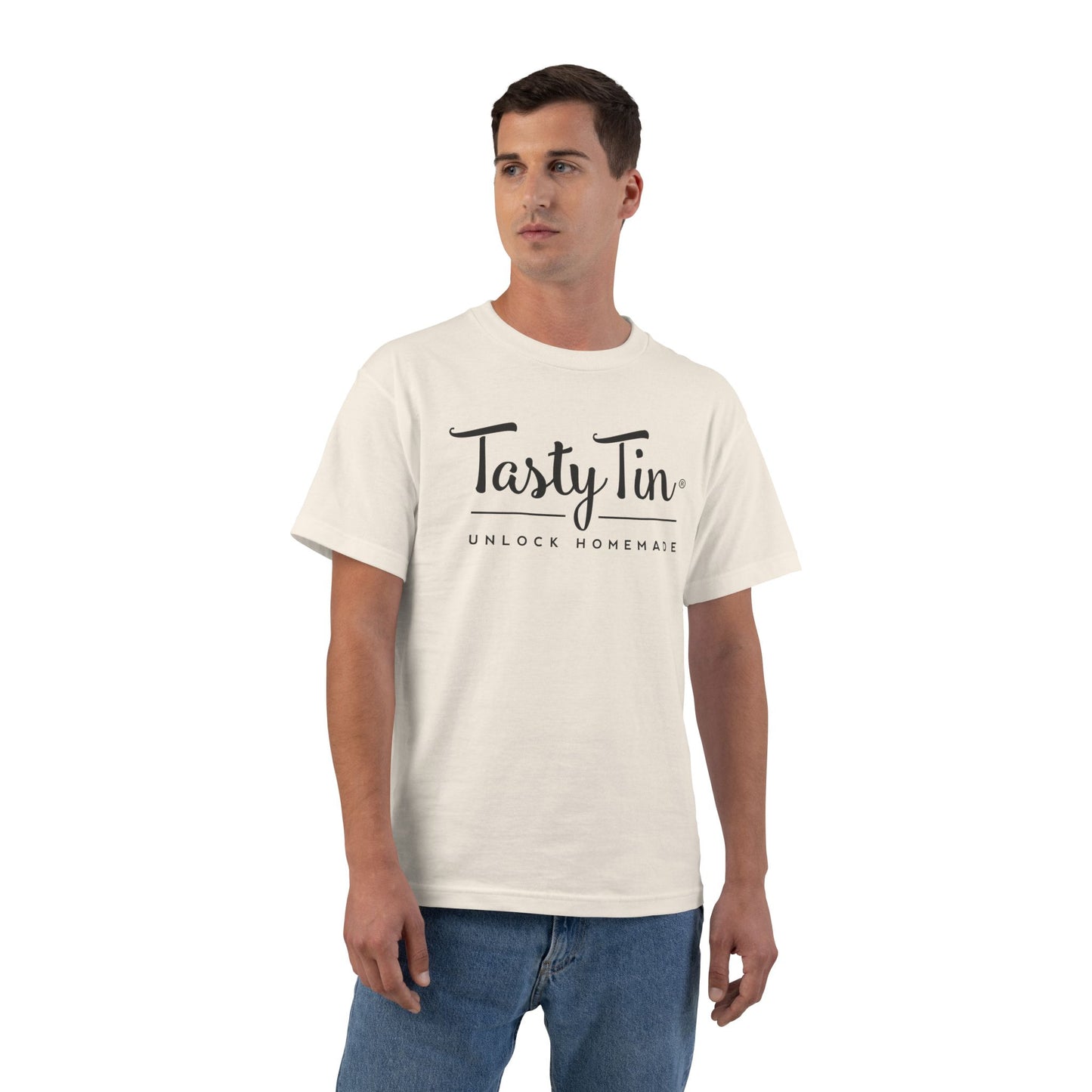 Simple Tasty Tin Logo T-Shirt — Beefy-T® Short-Sleeve Logo Tee