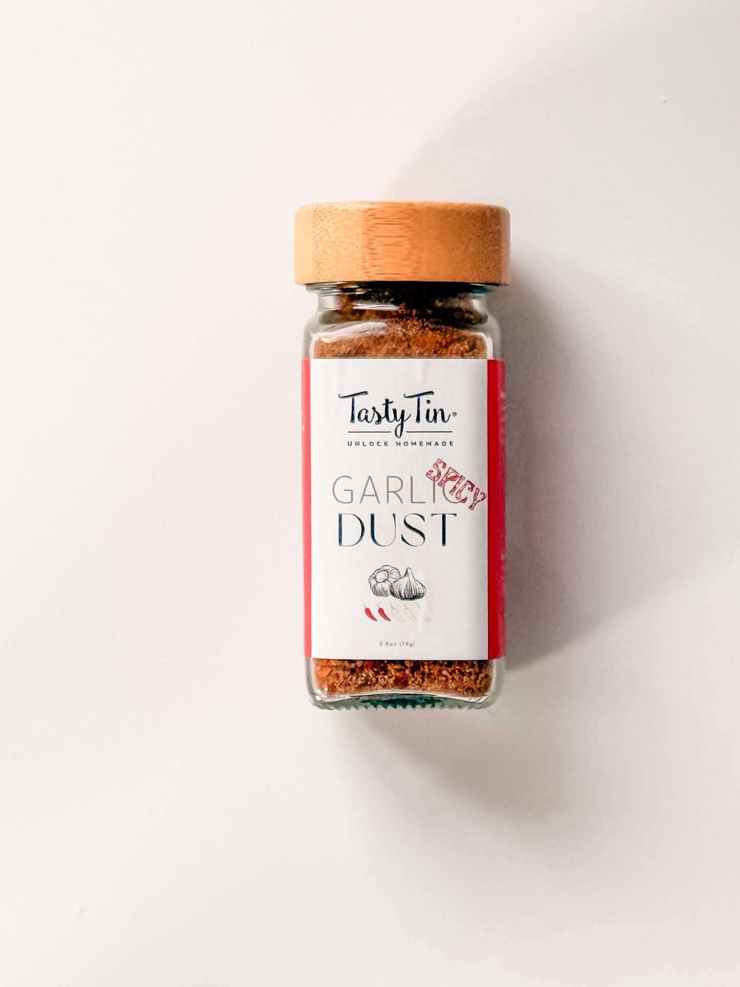 Tasty Tin Spicy Garlic Seasoning Shaker – Garlic Dust