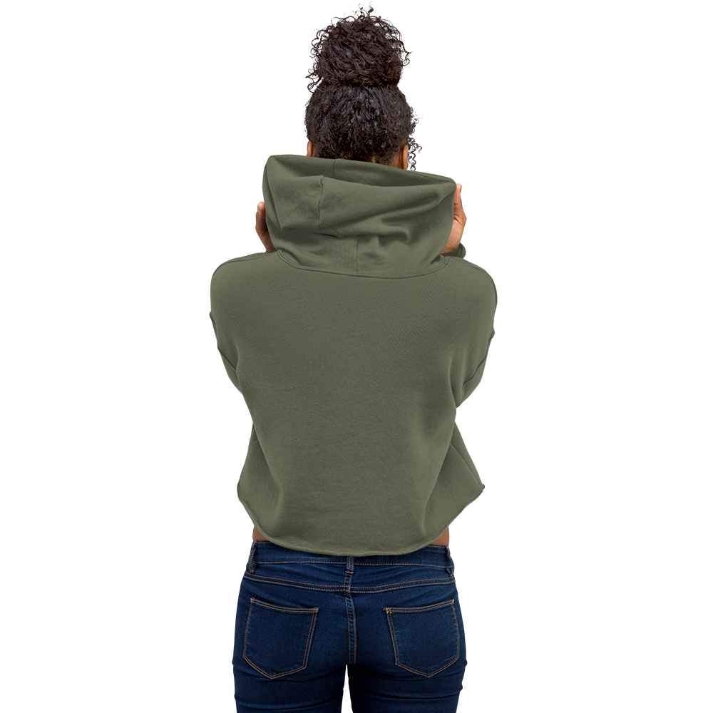 Embroidered Tasty Tin Peace Love Dust Crop Hoodie