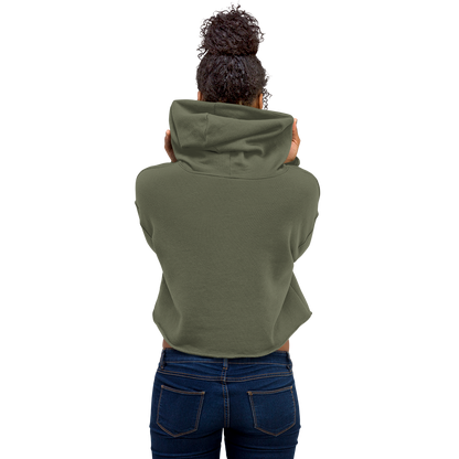 Embroidered Tasty Tin Peace Love Dust Crop Hoodie